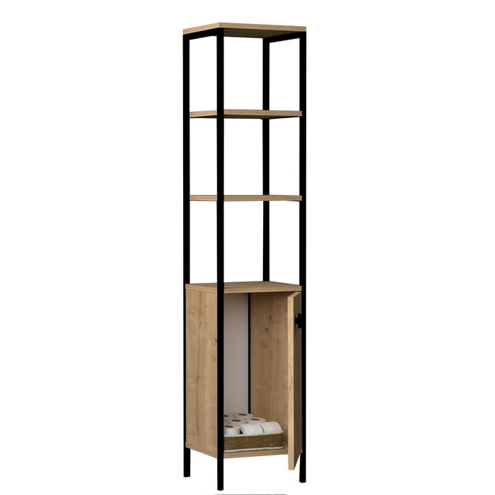 Hanah Home Armario de Baño Industrial Zafiro y Antracita 161.8 cm de Ancho x 38 cm de Alto x 34 cm de Fondo